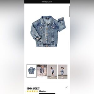 NWT Little Bipsy Blue Denim Jacket 12-18m